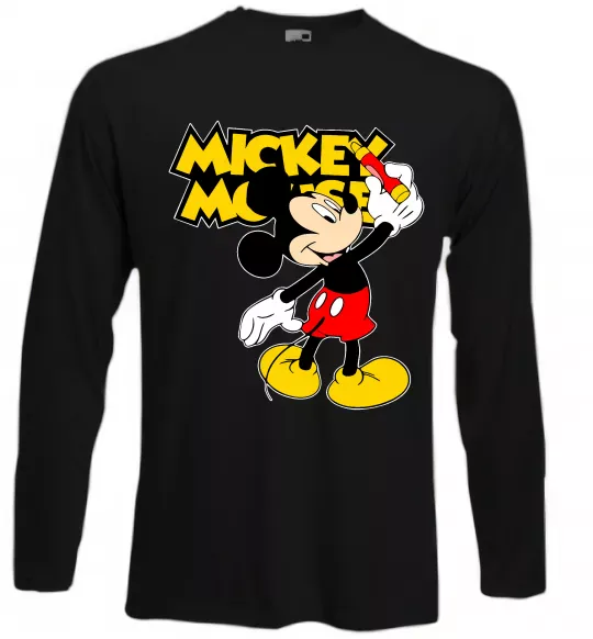 Лонгслив Mickey Mouse з фломастером Черный фото