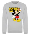 Свитшот Mickey Mouse з фломастером Серый меланж фото