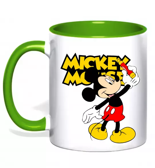 Чашка с цветной ручкой Mickey Mouse з фломастером Зеленый фото