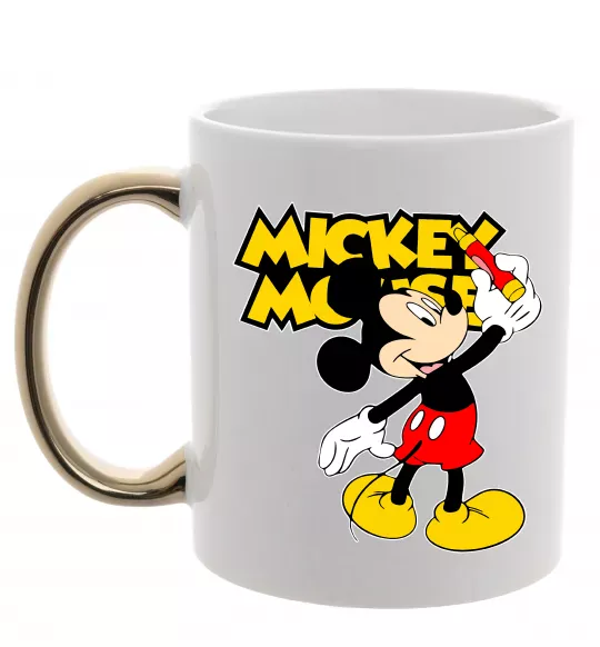 Чашка с цветной ручкой Mickey Mouse з фломастером Золото фото