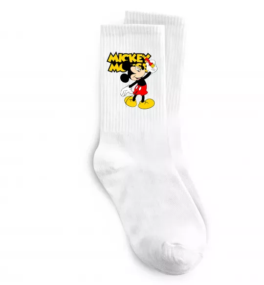 Носки Mickey Mouse з фломастером Белый фото