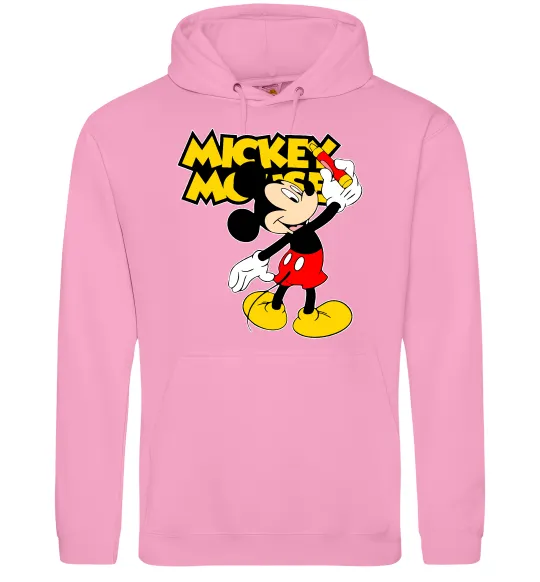 Женская толстовка (худи) Mickey Mouse з фломастером Розовый фото