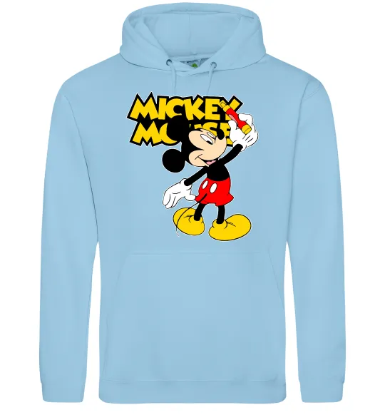 Женская толстовка (худи) Mickey Mouse з фломастером Голубой фото