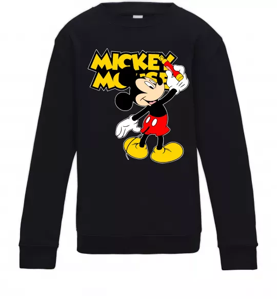 Дитячий світшот Mickey Mouse з фломастером Чорний фото