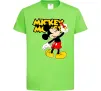 Детская футболка Mickey Mouse з фломастером Лаймовый фото