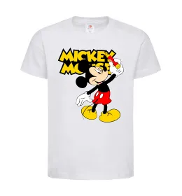 Детская футболка Mickey Mouse з фломастером Белый фото
