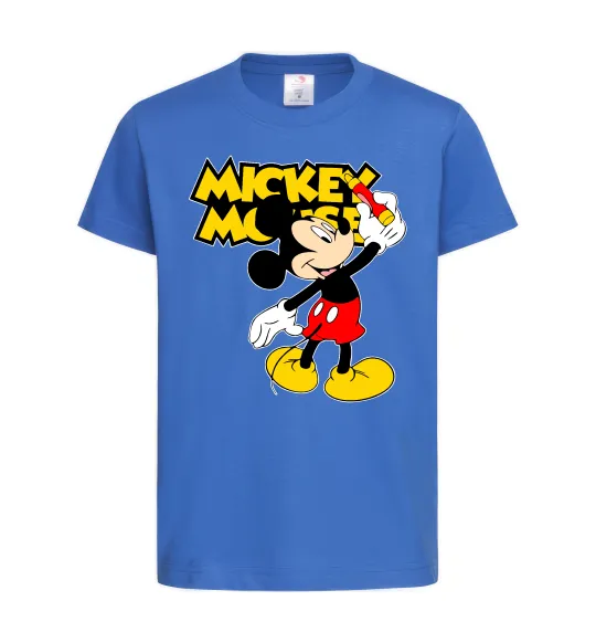 Дитяча футболка Mickey Mouse з фломастером Яскраво-синій фото