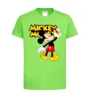 Дитяча футболка Mickey Mouse з фломастером Лаймовий фото