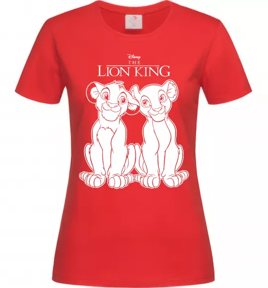 Женская футболка The Lion King Disney Красный фото