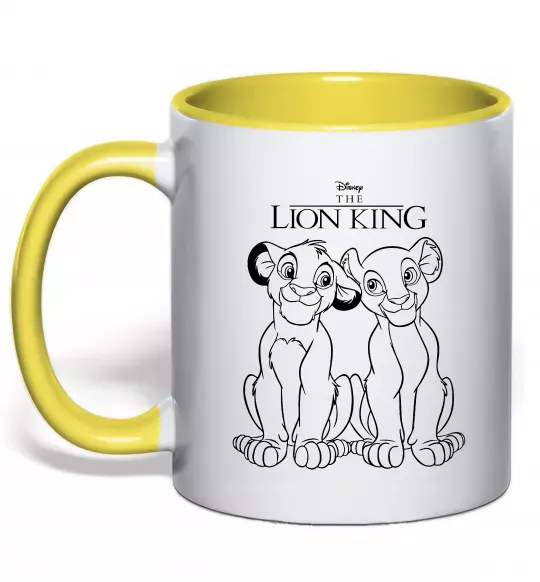 Чашка з кольоровою ручкою The Lion King Disney Сонячно жовтий фото