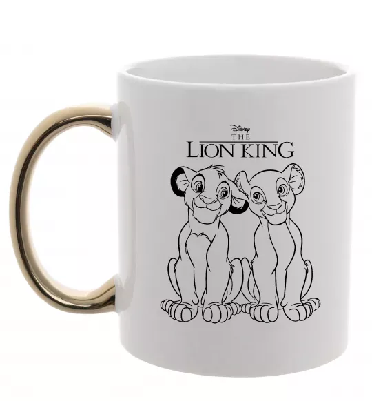 Чашка з кольоровою ручкою The Lion King Disney Золото фото