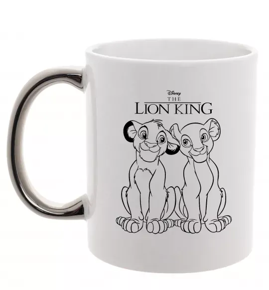 Чашка з кольоровою ручкою The Lion King Disney Срібло фото
