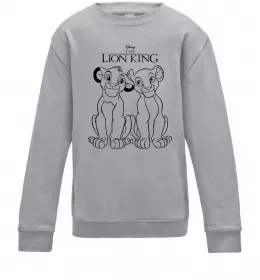 Детский Свитшот The Lion King Disney Серый меланж фото