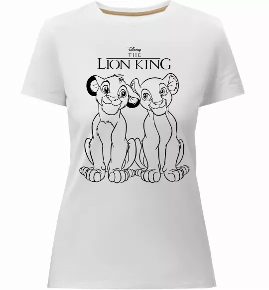 Жіноча преміум футболка The Lion King Disney Білий фото