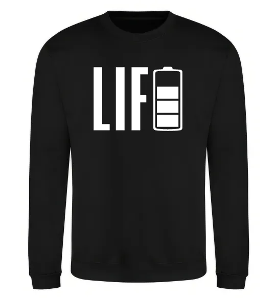 Свитшот Life Battery Черный фото