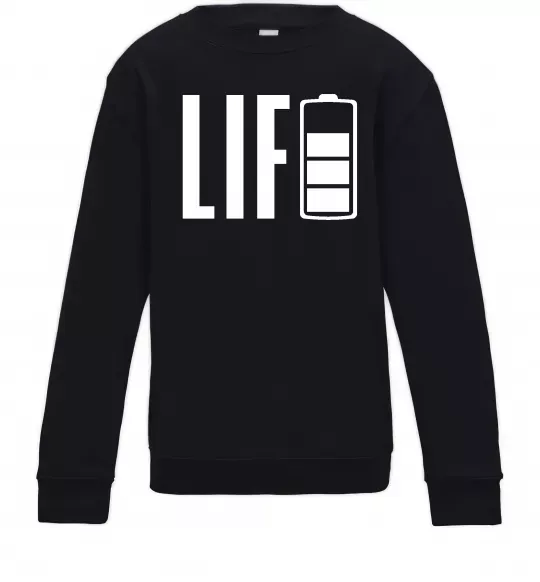 Детский Свитшот Life Battery Черный фото