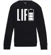 Детский Свитшот Life Battery Черный фото