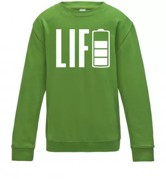 Детский Свитшот Life Battery Лаймовый фото