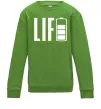 Детский Свитшот Life Battery Лаймовый фото