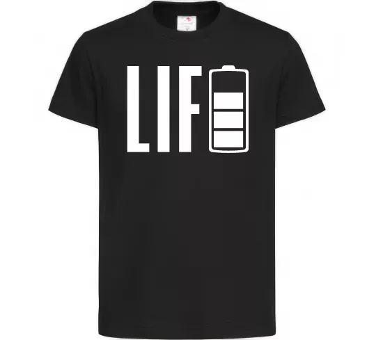 Дитяча футболка Life Battery Чорний фото
