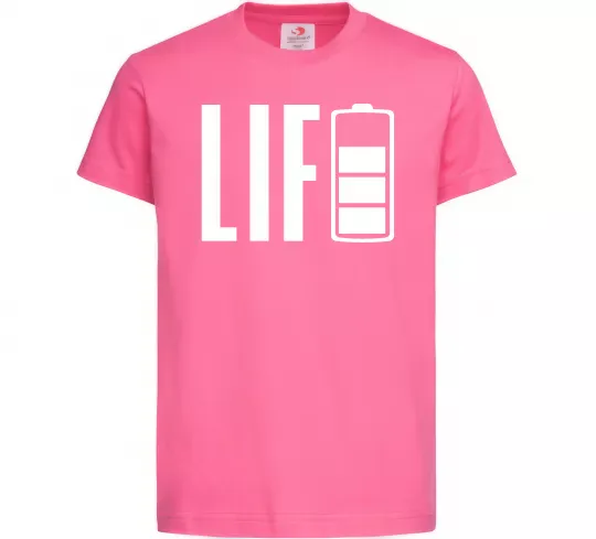 Дитяча футболка Life Battery Яскраво-рожевий фото