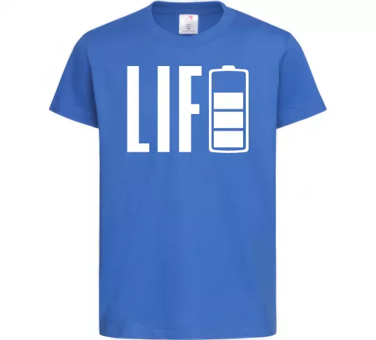 Дитяча футболка Life Battery Яскраво-синій фото