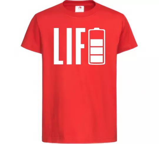 Дитяча футболка Life Battery Червоний фото