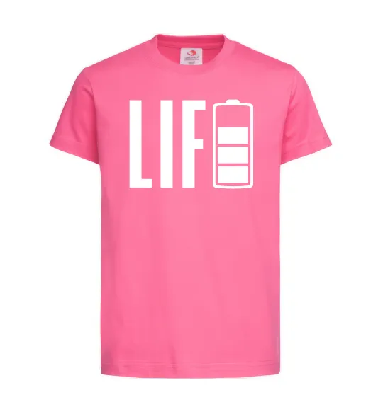 Детская футболка Life Battery Ярко-розовый фото
