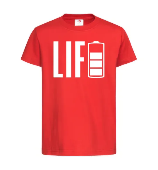 Детская футболка Life Battery Красный фото