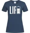 Женская футболка Life Battery Темно-синий фото