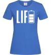 Женская футболка Life Battery Ярко-синий фото