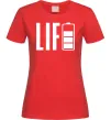 Женская футболка Life Battery Красный фото