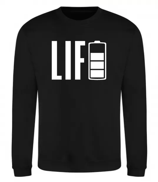 Свитшот Life Battery Черный фото