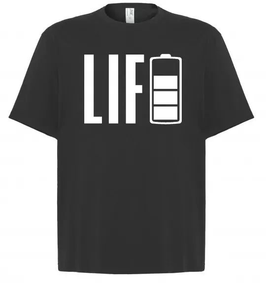 Футболка Оверсайз Life Battery Черный фото