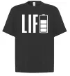 Футболка Оверсайз Life Battery Черный фото