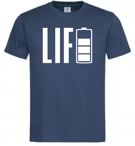 Мужская футболка Life Battery Темно-синий фото