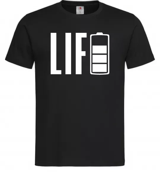Мужская футболка Life Battery Черный фото
