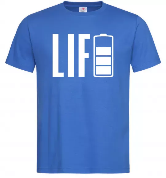 Мужская футболка Life Battery Ярко-синий фото