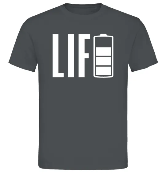 Мужская футболка Life Battery Графит фото