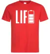 Мужская футболка Life Battery Красный фото