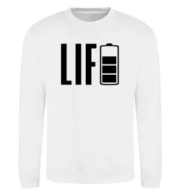 Свитшот Life Battery Белый фото