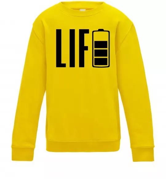 Детский Свитшот Life Battery Солнечно желтый фото