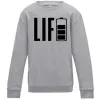 Детский Свитшот Life Battery Серый меланж фото