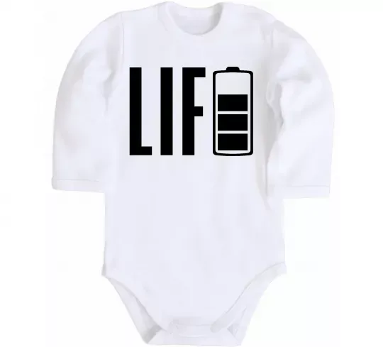 Дитячий бодік Life Battery Білий фото