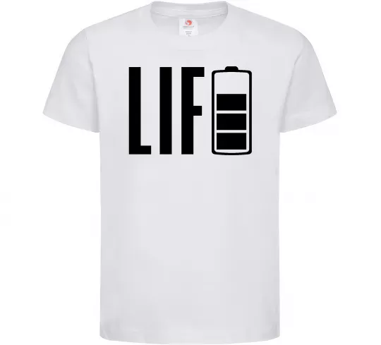 Дитяча футболка Life Battery Білий фото