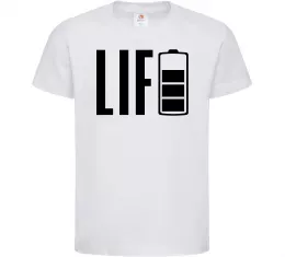 Дитяча футболка Life Battery Білий фото
