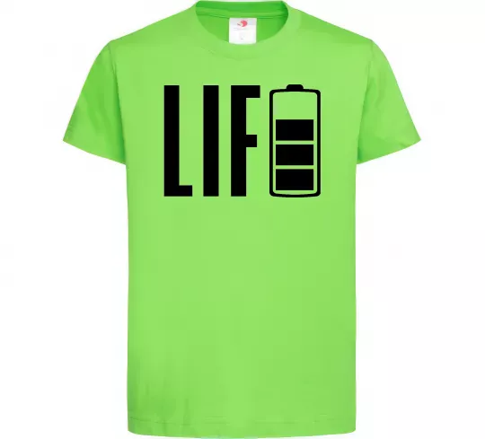 Дитяча футболка Life Battery Лаймовий фото