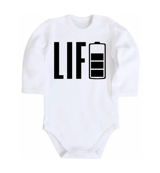 Детский боди Life Battery Белый фото