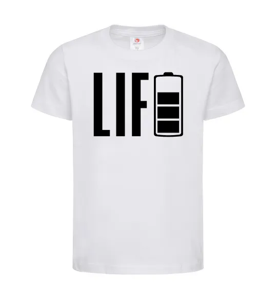 Детская футболка Life Battery Белый фото