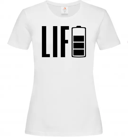 Женская футболка Life Battery Белый фото